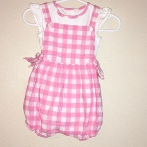 Janie and jack layette gingham infant set